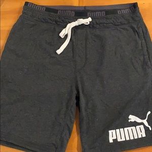 Black puma athletic shorts